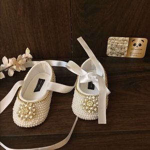 Christening baby shoes